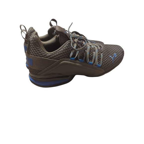 Mens PUMA Axelion Spark Gray Blue Running Shoe 8 - Picture 3 of 6